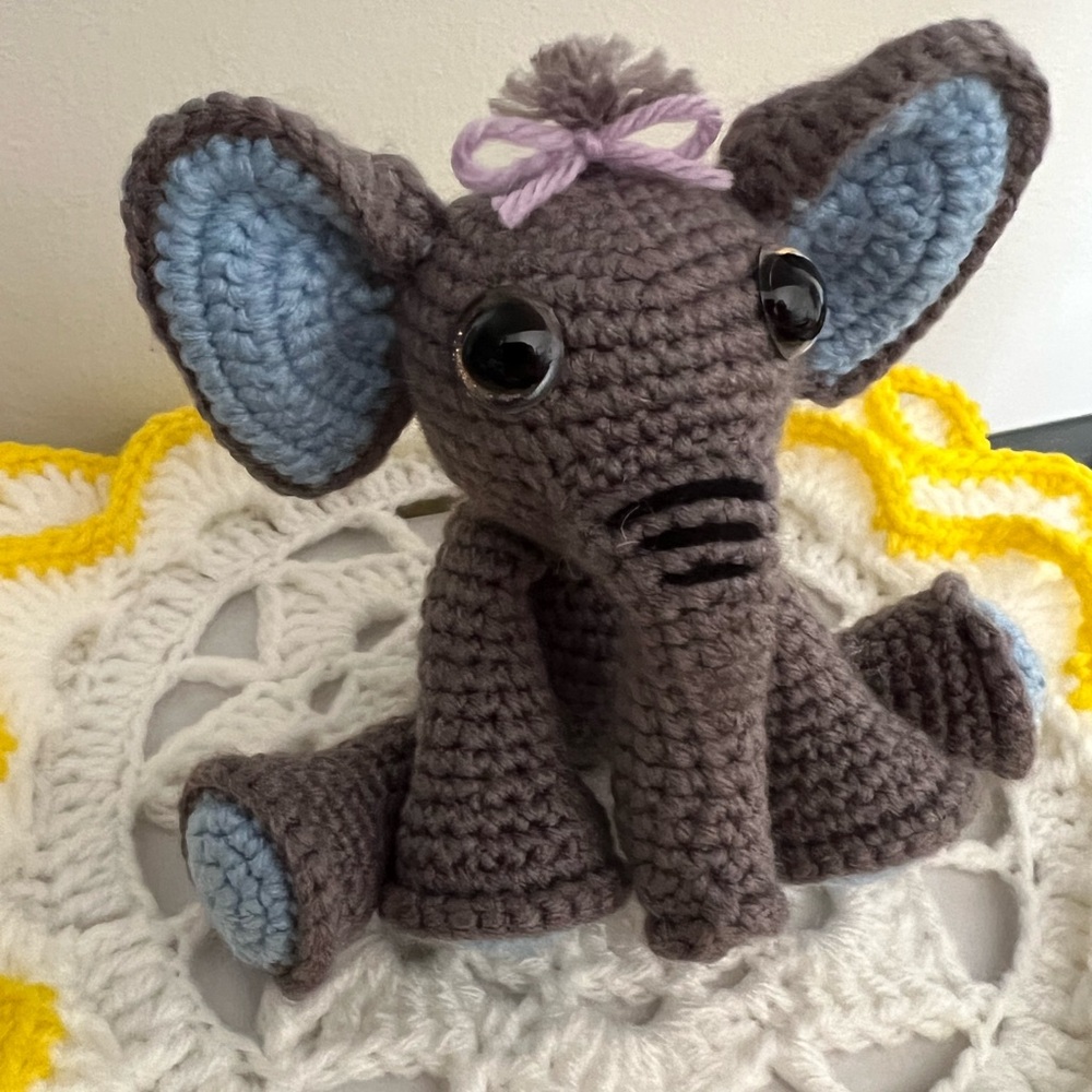 Handmade Crochet Elephant Toy